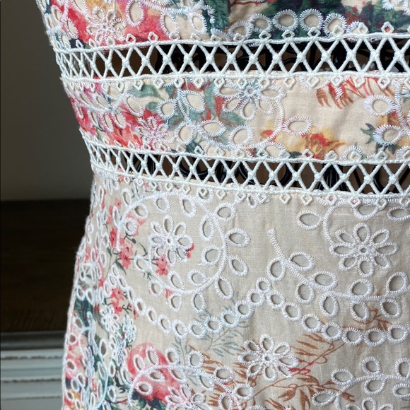 Zimmermann Cotton Maxi Dress Laelia Diamond Flutter with Meadow Floral Print - Picture 6 of 12